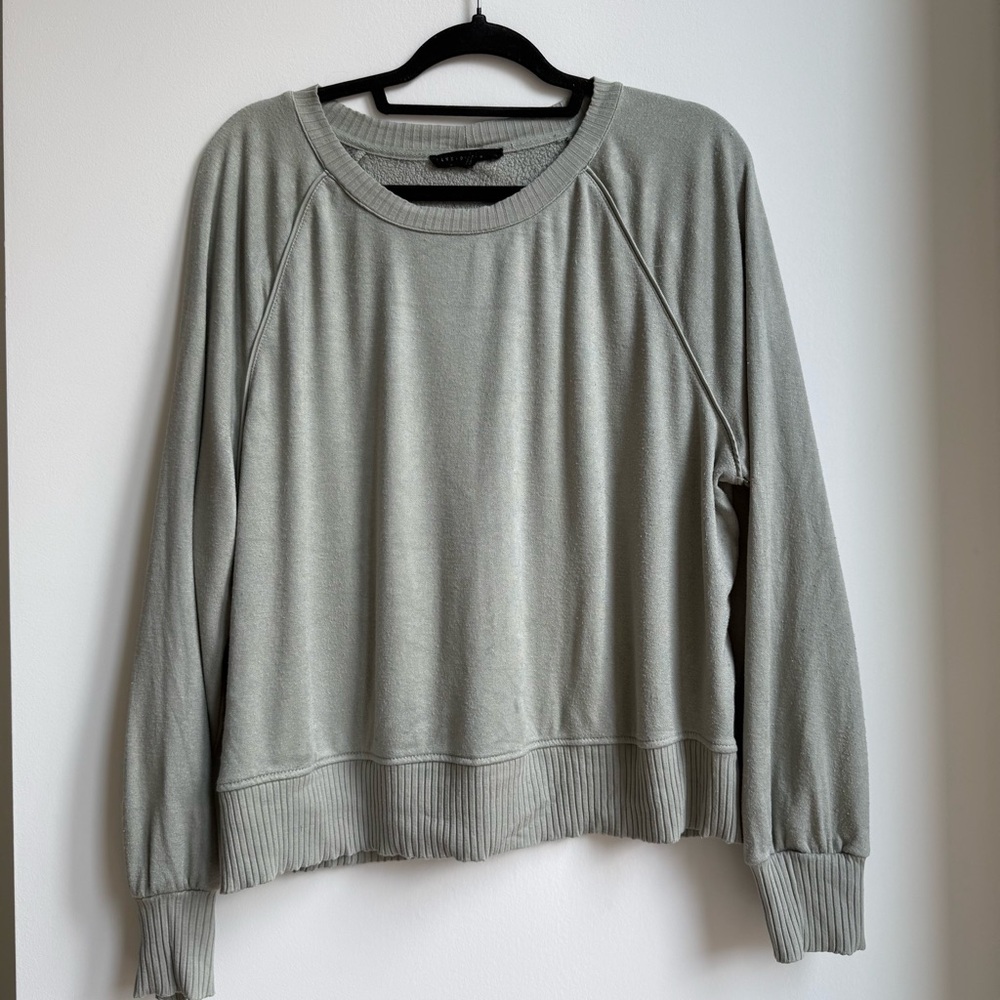 Jane and Delancey Mint Green Crew Neck Sweater